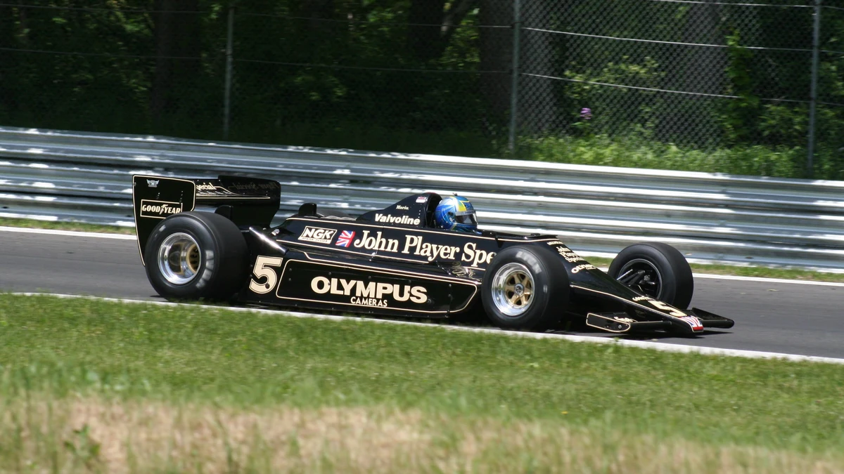 Lotus 79 Ground Effect Underside Aerodynamics Lotus 79 ground effect championship car illustrating aerodynamic f1 car evolution