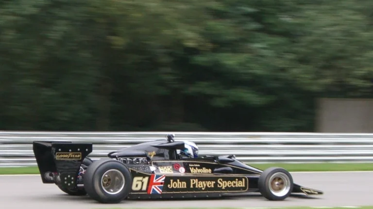 Lotus 78 historic chassis demonstrating early ground effect f1 technology