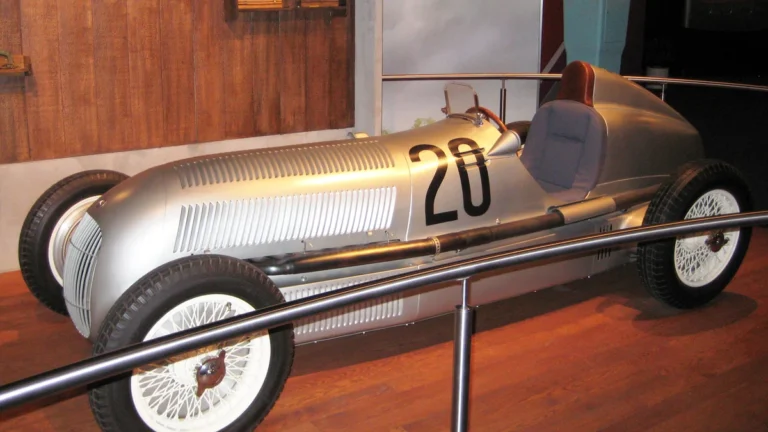 Mercedes-Benz W25 bare aluminium silver arrows Grand Prix racer